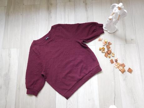 Bordo vínová pružná mikinka s,, s