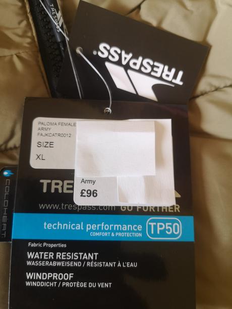 Trespass dámska zimná bunda veľkosť xl, xl