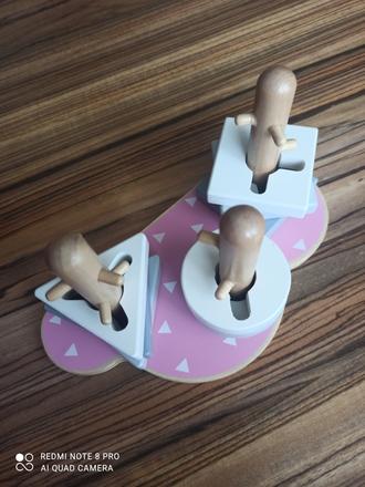 Kindsgut drevené puzzle obláčik ružový, 