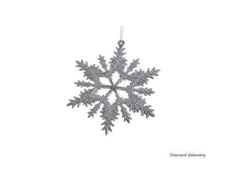 Vločka závesná - strieborná, 