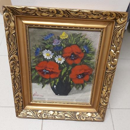 Olejomaľba s rámom signovaná vertési, 