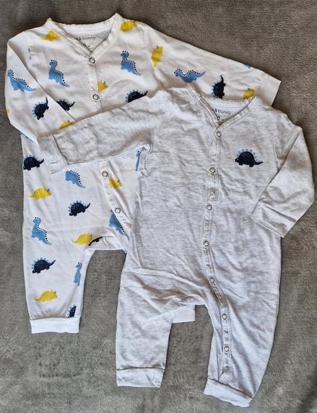 Pyžamkové overaly 2ks, fox & bunny,68