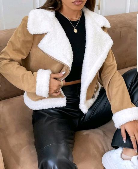 Bunda s kožušinkou, l - xxl