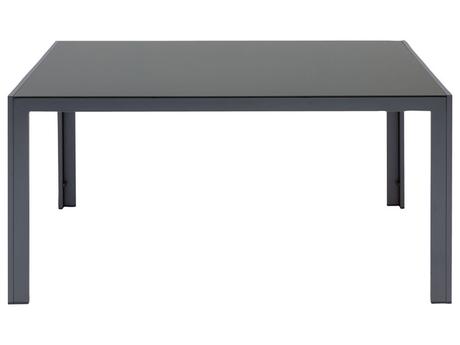 Veľký antracitový stôl zo sklom.,