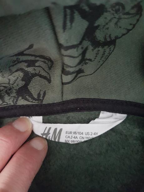 Dino mikina 98/104, h&m,98