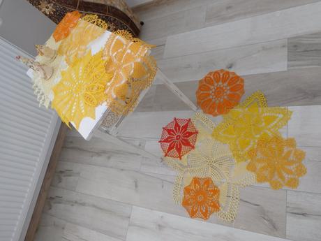 Háčkované oranžové dečky, 