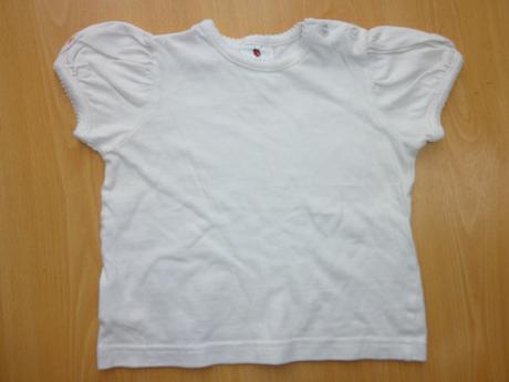 Biele tricko s kvietkom na rukave, ladybird,80