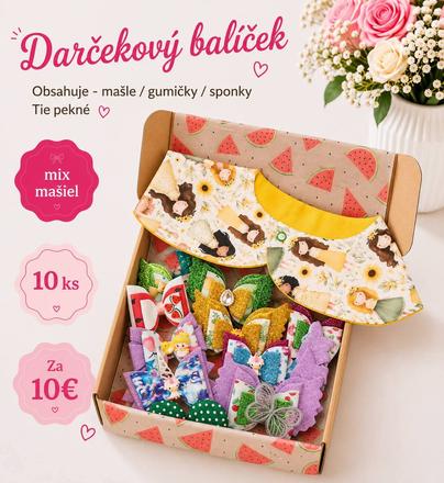 Darčekový baliček mašiel do vlasov 10ks, 