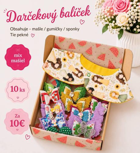 Darčekový baliček mašiel do vlasov 10ks, 