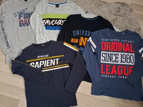 Chlapčenské tričká 5ks, 158