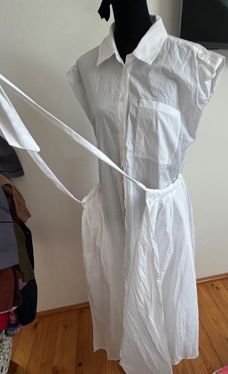Košeľové šaty s viazaním, zara,l