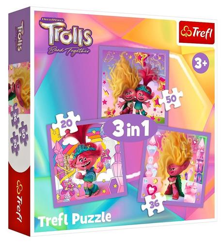 Puzzle trefl trolovia 3v1,