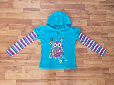 Dvojstupňové tričko so sovou, bonprix,134