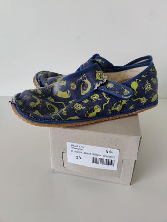 Barefoot papuče beda monsters veľ. 33, beda,33
