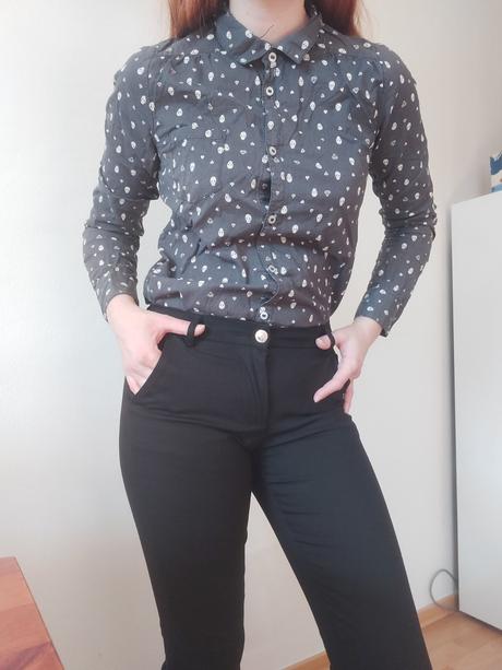 Košeľa s lebkami., h&m,158
