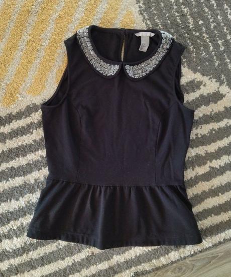 Top s trblietavým golierikom, h&m,36