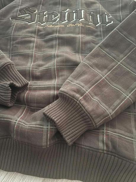 Bunda zateplená hnedá karo xxxl, xxxl