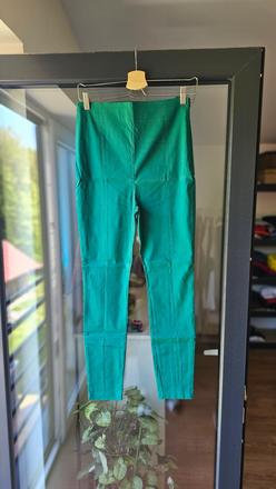 Zelené elastické nohavice asos s vysokým pásom, m