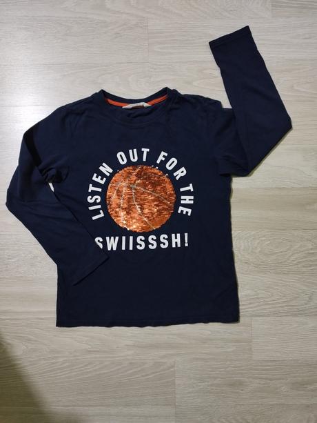 Tričko hm s flitrami, h&m,134