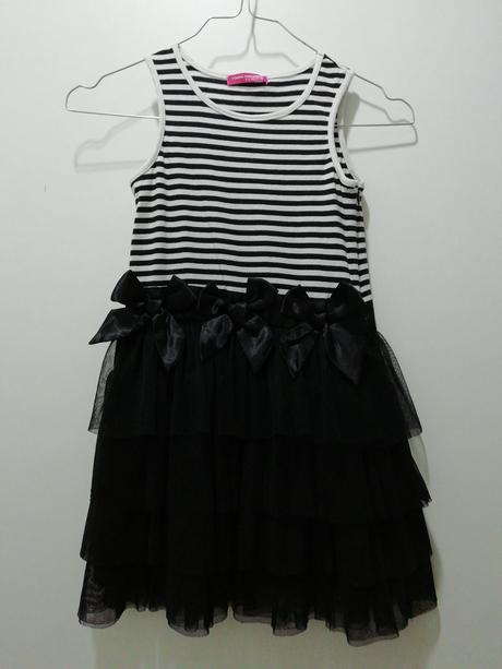 Tylové čierne šaty s mašľami y. d., young dimension,110