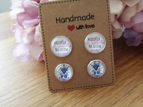 Náušnice napichovačky najlepšej pani učiteľke, 