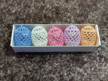 Veľkonočné hačkované vajíčka (set a-4 ),