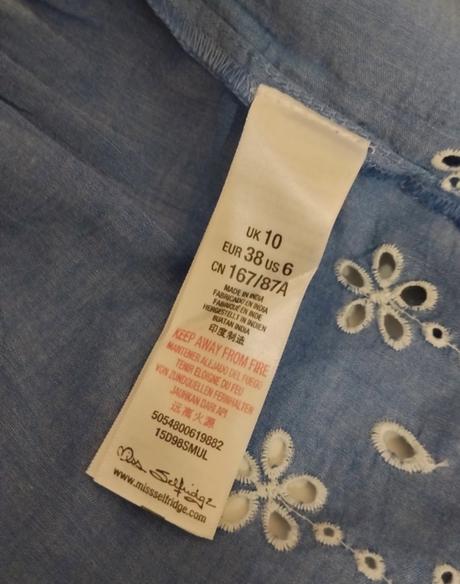 Miss selfridge luxusná vyšívaná blúzka boho chic, miss selfridge,38