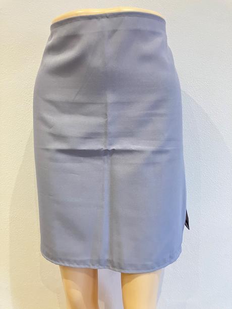 Dámska puzdrová biznis sukňa sivá, l