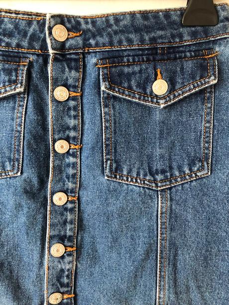 Rifľová sukňa/ džínsová sukňa modrá, h&m,m