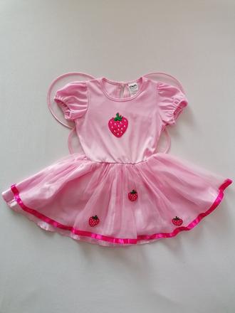 Kostym vila jahodka s krídlami,