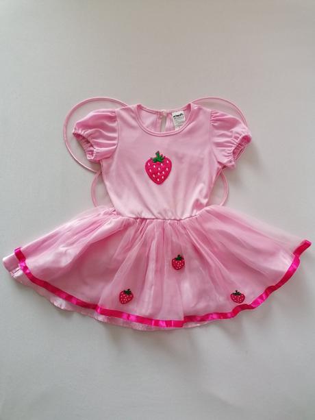 Kostym vila jahodka s krídlami,