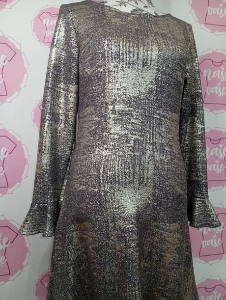 Metalické šaty 38/40, m