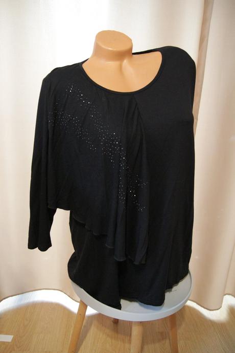 Čierny top s volánom, xxl, xxl