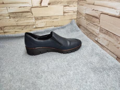 Rieker 37 - dámske kožené tmavomodré našuchovacie, rieker,37