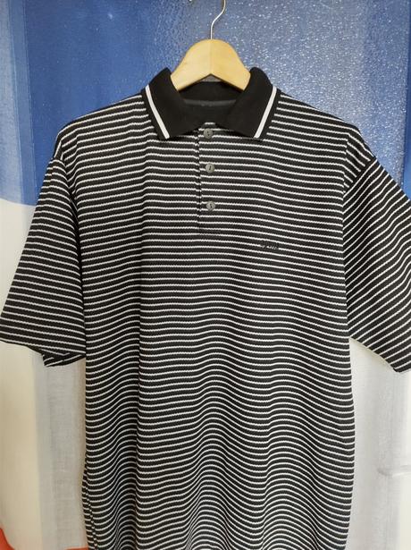 Polokošeľa - black&white, l