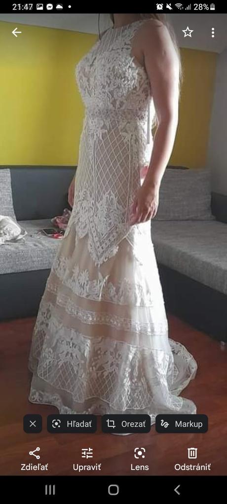 Svadobné šaty  nie tuctové, l