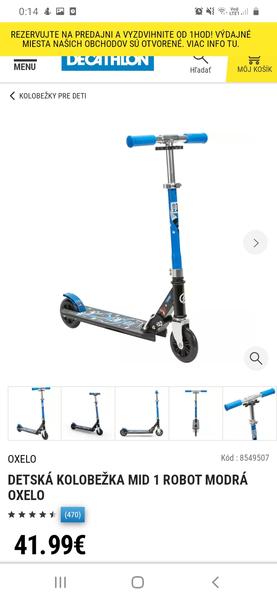 Kolobežka pre štvorročného syna