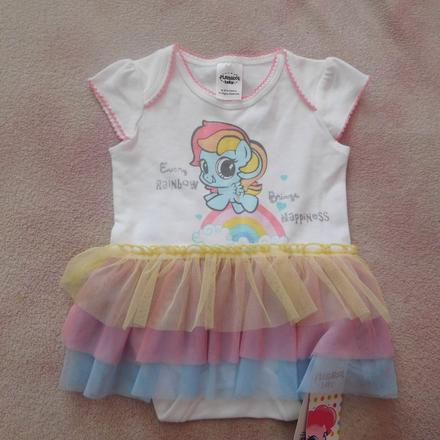 Pony bodičko s fodričkami, 62