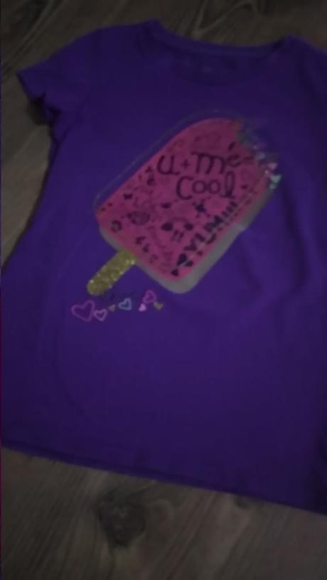 Fialové tričko s leským obrázkom 122-128, circo,122