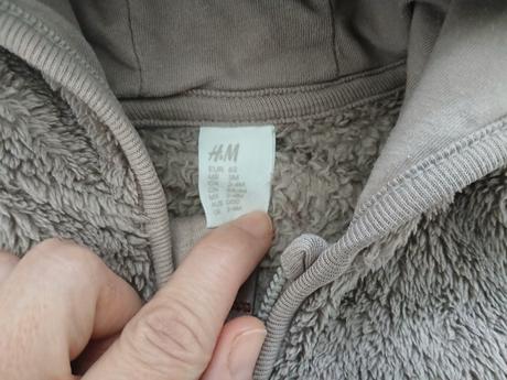 Plysova teddy mikina 62, h&m,62