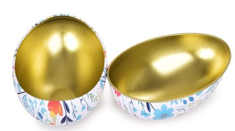 2x kovové vajíčko na veľkonočné sladkosti, či deko, 