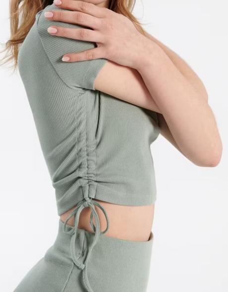 Crop top so šnúrkami na bokoch, house,xs