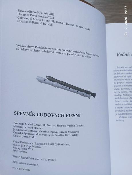 Spevník ľudových piesní (už s poštou), 