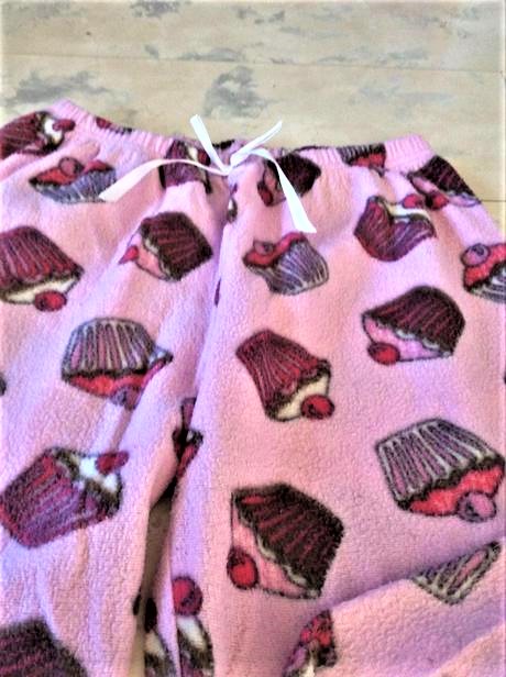 Flisové nohavice s muffinkami na spanie, m