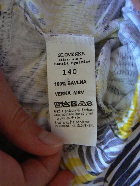 Dievčenské šortky, slovenka,140