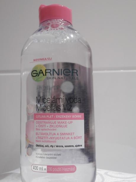 Garnier micelárna voda 3v1, citlivá pleť, 