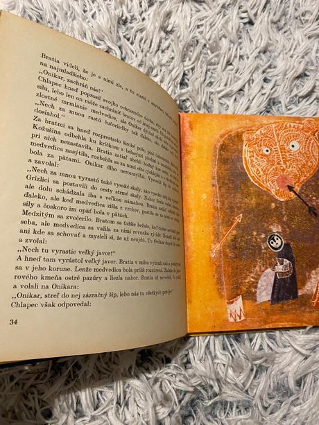 Krásna stará retro rozprávka kamenné kanoe 1969,