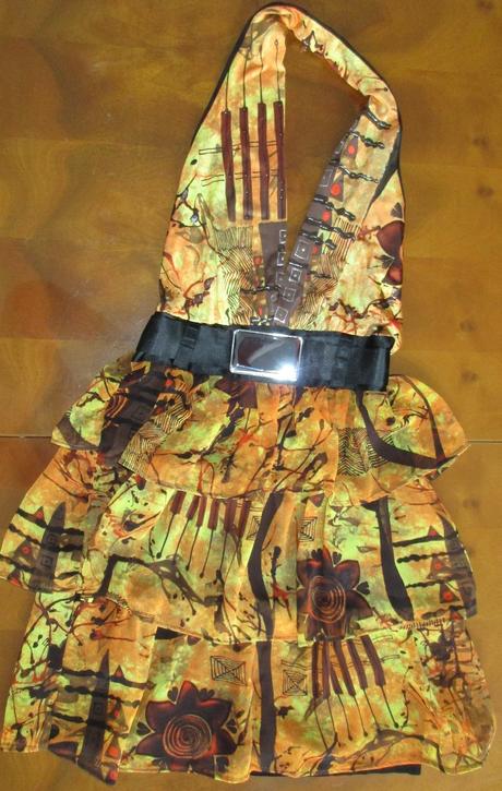 Šaty do krku zn. esperance, oranžovo- hnedé, m