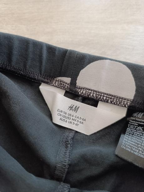 Bodkované legíny, h&m,116