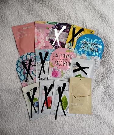 Kórejské pleťové textilné masky, 